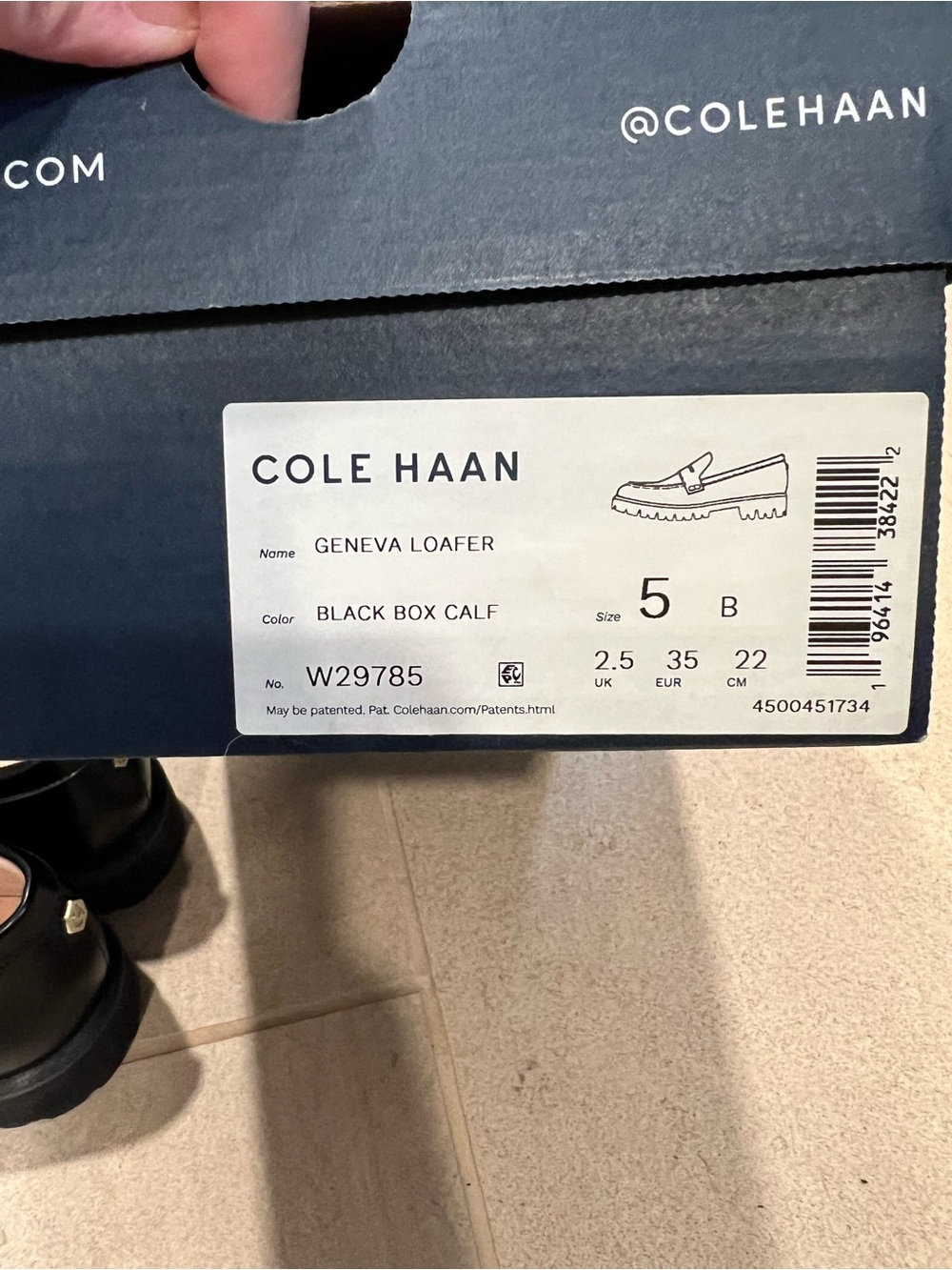 Cole Haan Black Leather Women's Penny Loafers - Picture 6 of 6